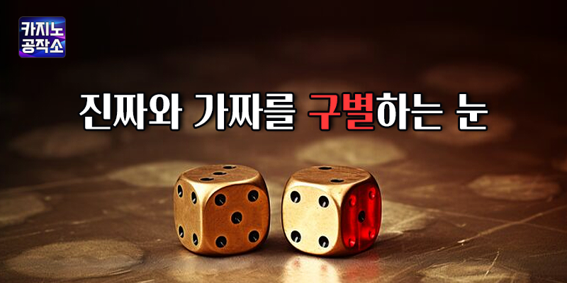 진짜와 가짜를 구별하는 눈